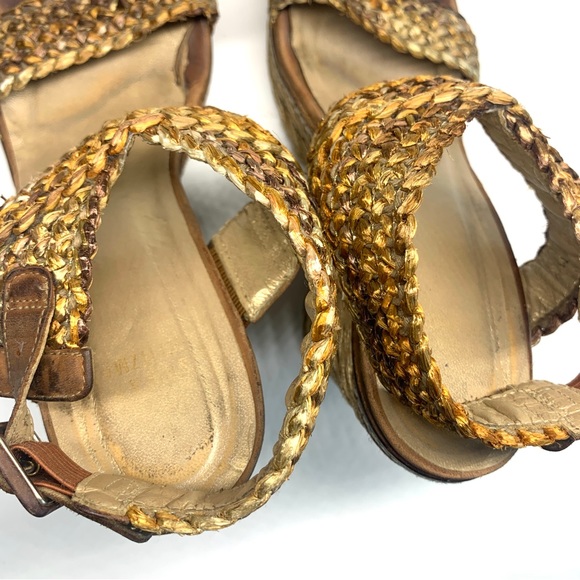 Stuart Weitzman Braided Espadrille Wedge Sandals - Picture 6 of 7